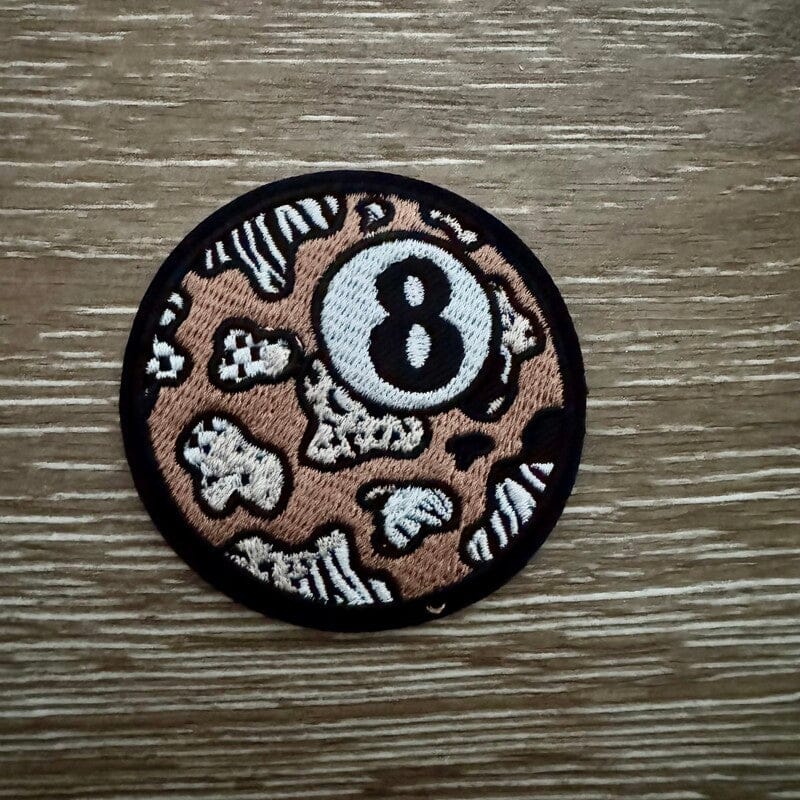On A Whim Hats Leopard Eight Ball Iron-On Patch