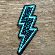 On A Whim Hats Leopard Lightning Bolt Iron-On Patch