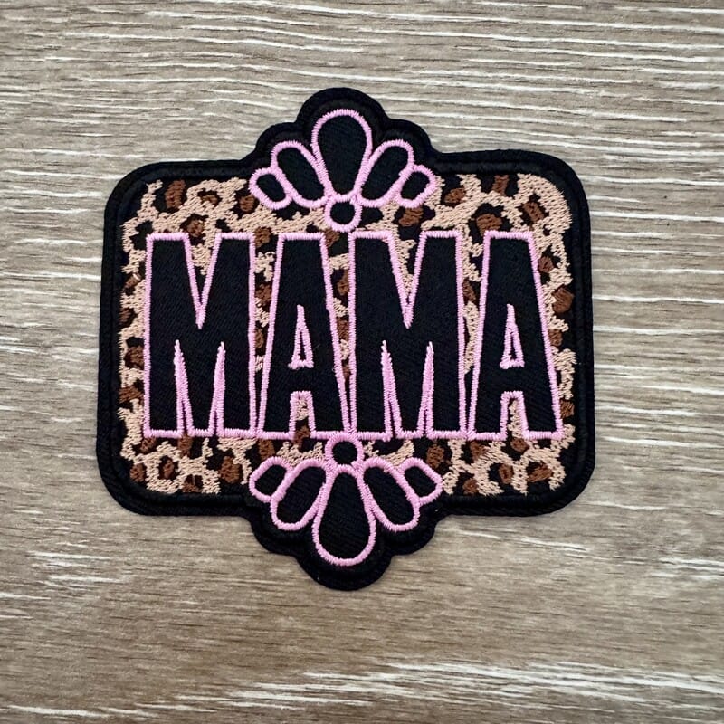 On A Whim Hats Leopard Mama Iron-On Patch