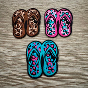 On A Whim Hats Mini Flip Flops Iron-On Patch Trio