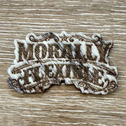 On A Whim Hats Morally Flexible Genuine Cowhide Iron-On Patch