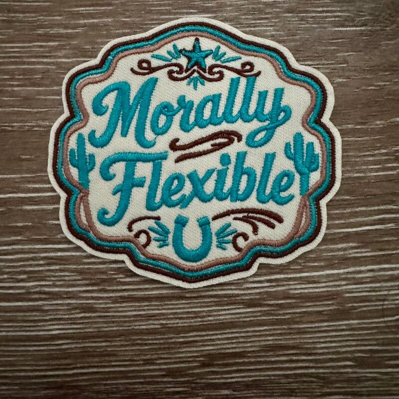 On A Whim Hats Morally Flexible Iron-On Patch