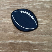 On A Whim Hats Navy Blue Football Embroidered Iron-On Patch