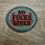 On A Whim Hats No F**ks Given Iron-On Patch