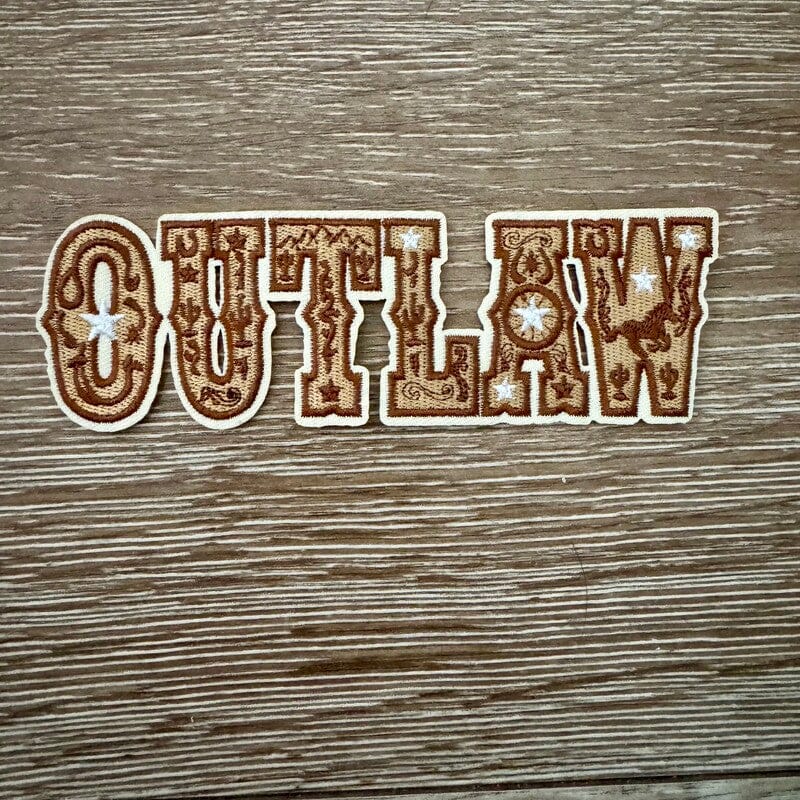 On A Whim Hats Outlaw Iron-On Patch