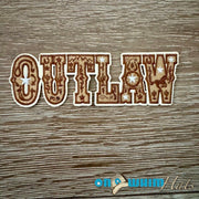 On A Whim Hats Outlaw Western Letters Iron-On Patch