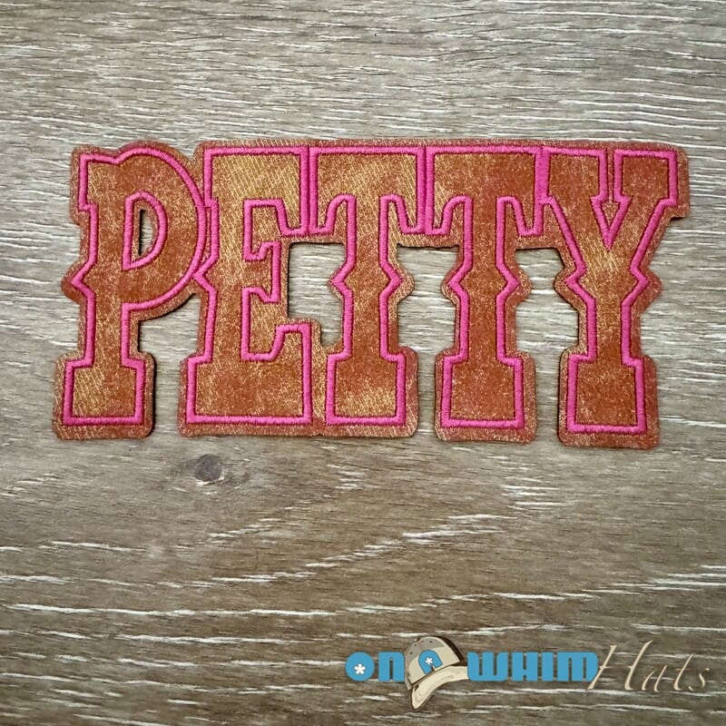 On A Whim Hats Petty Iron-On Leather Patch (multiple colors)