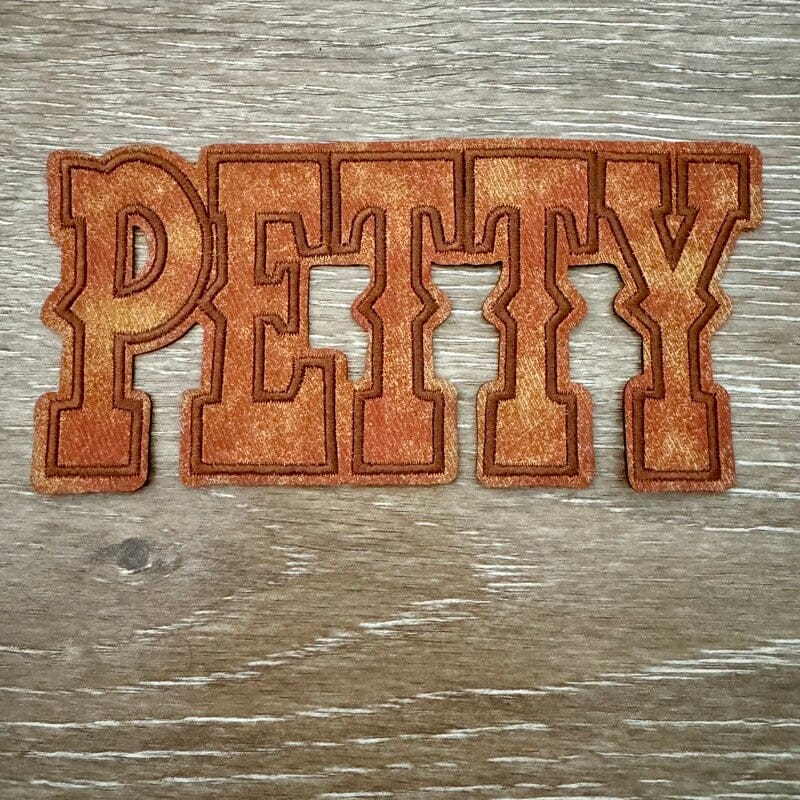 On A Whim Hats Petty Iron-On Leather Patch (multiple colors)