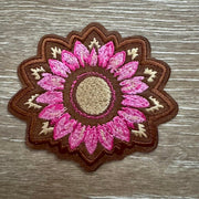 On A Whim Hats Pink Boho Bloom Iron-On Patch