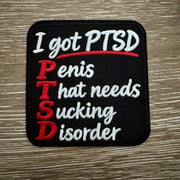 On A Whim Hats PTSD Acronym Humor Iron-On Patch