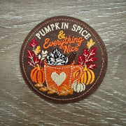 On A Whim Hats Pumpkin Spice &amp; Everything Nice Iron-On Patch