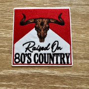 On A Whim Hats Raised On 80's Country Iron-On Patch