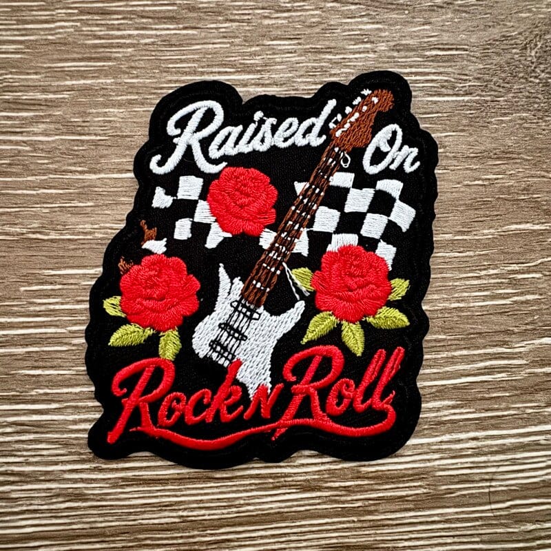 On A Whim Hats Raised On Rock N Roll Iron-On Patch
