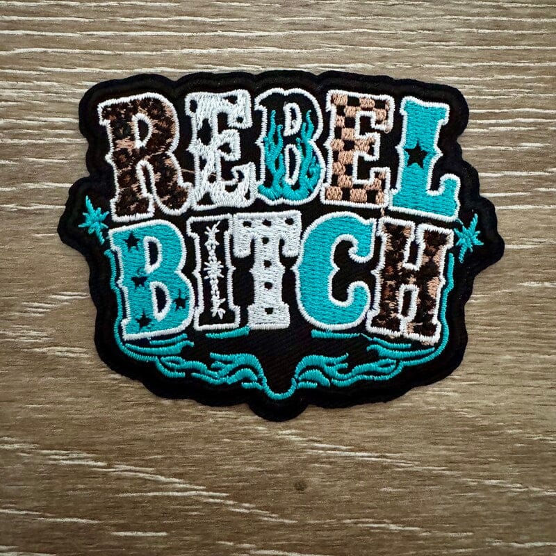 On A Whim Hats Rebel Attitude Leopard Iron-On Patch