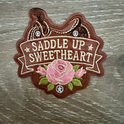 On A Whim Hats Saddle Up Sweetheart Iron-On Patch