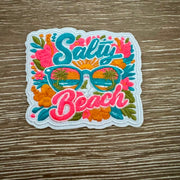 On A Whim Hats Salty Beach Iron-On Patch