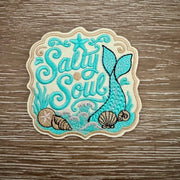 On A Whim Hats Salty Soul Mermaid Iron-On Patch