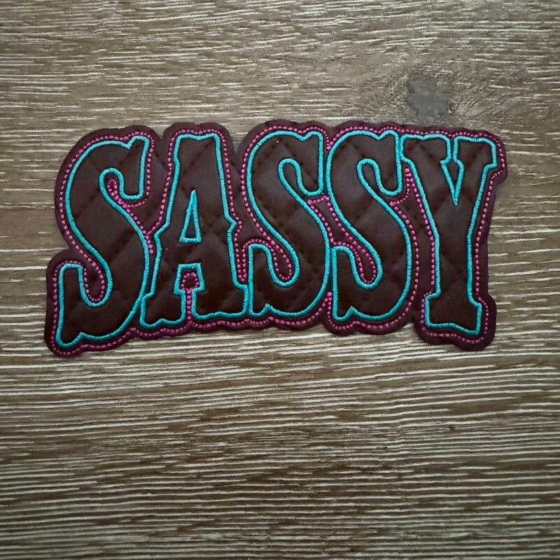 On A Whim Hats Sassy Western Leather Iron-On Patch