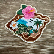 On A Whim Hats Sea Turtle Paradise Iron-On Patch