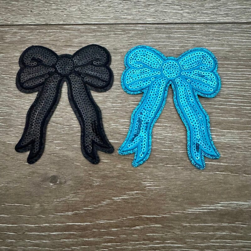 On A Whim Hats Sequin Bow Iron-On Patch (multiple colors)