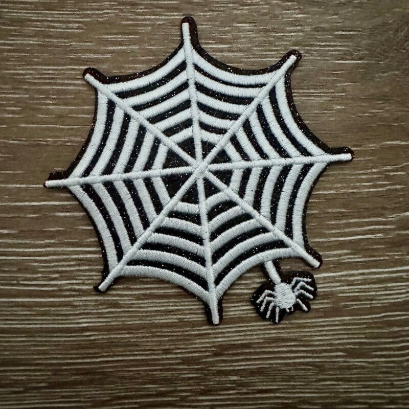 On A Whim Hats Spider Web Iron-On Patch