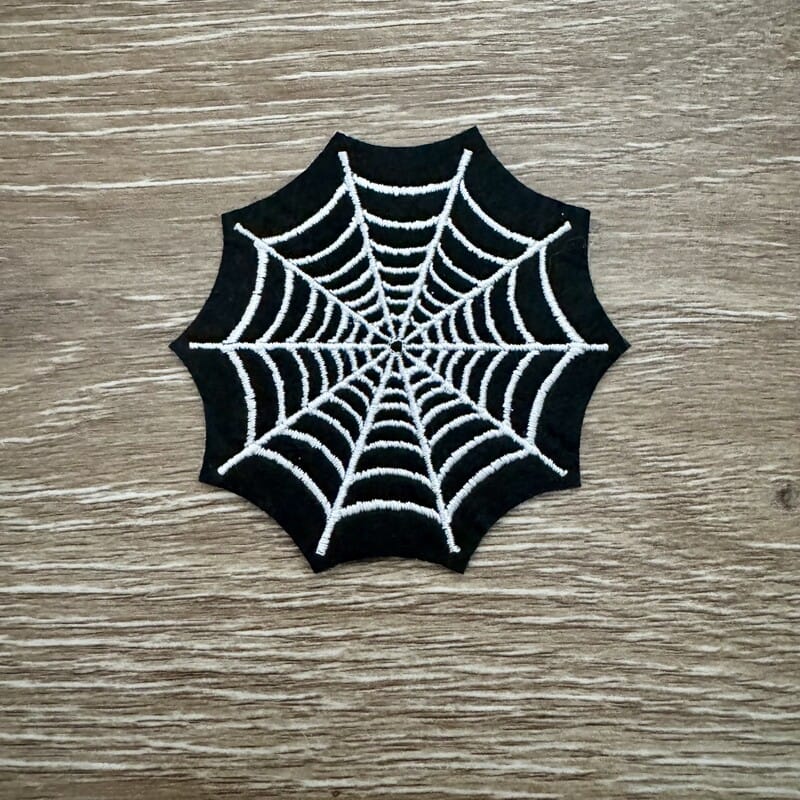 On A Whim Hats Spooky Spiderweb Iron-On Patch