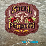 On A Whim Hats Still The Problem Iron-On  Leather Patch