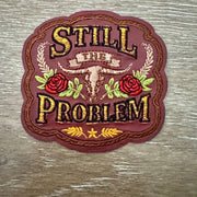 On A Whim Hats Still The Problem Iron-On  Leather Patch