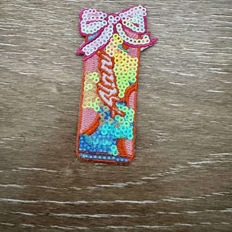 On A Whim Hats Sunset Sequin Bow Alani Iron-On Patch