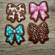 On A Whim Hats Western Bow Iron-On Patch Set