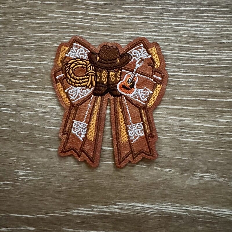 On A Whim Hats Western Coquette Bow Iron-On Patch