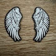 On A Whim Hats White Angel Wings Iron-On Patch