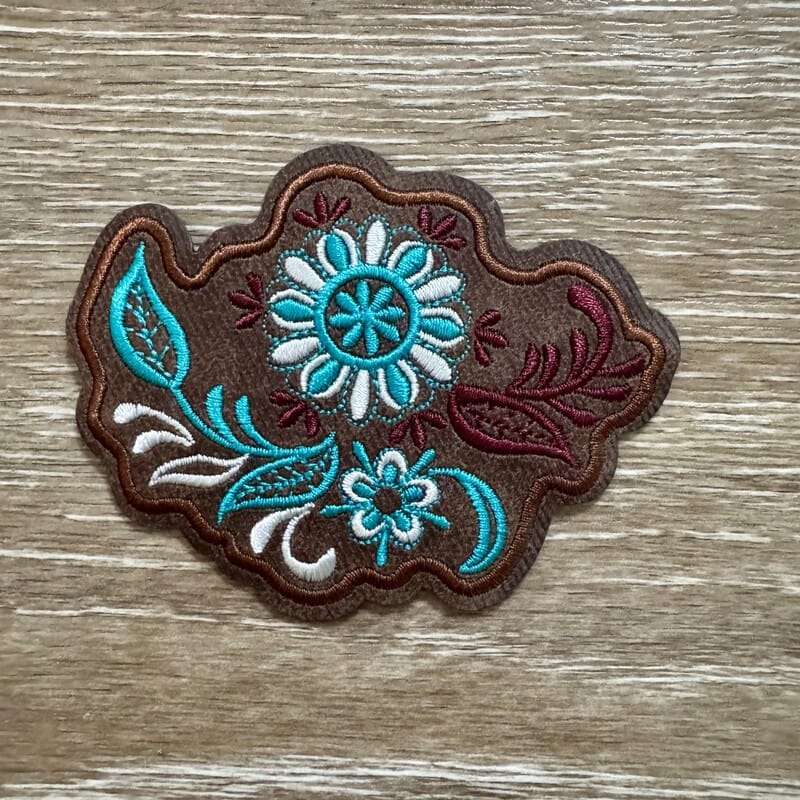 On A Whim Hats Wildflower Flourish Iron-On Patch