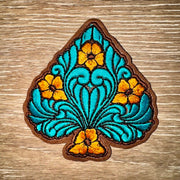 On A Whim Hats Wildflower Spade Iron-On Patch