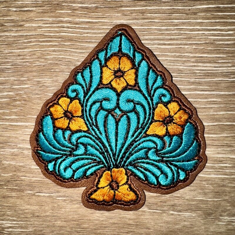 On A Whim Hats Wildflower Spade Iron-On Patch