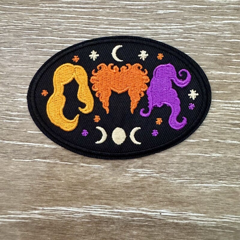 On A Whim Hats Witchy Sisters Moon Phases Iron-On Patch