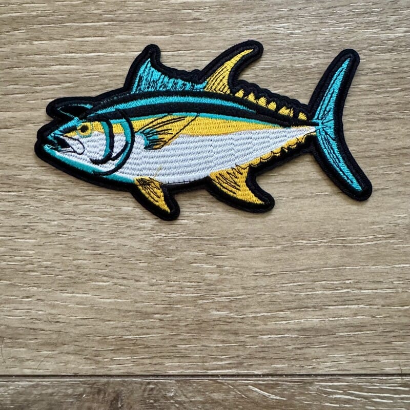 On A Whim Hats Yellowfin Tuna Iron-On Patch