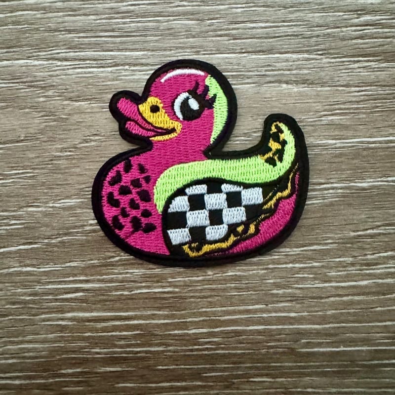 On A Whim Hats Jeep Duck Iron-On Patch
