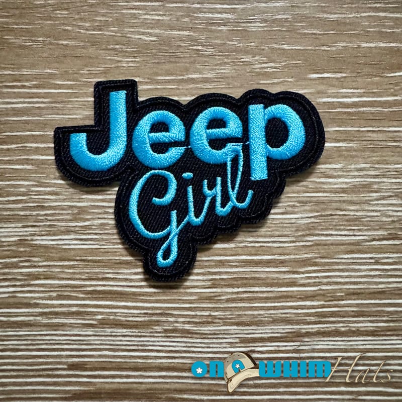 On A Whim Hats Jeep Girl Iron-On Patch