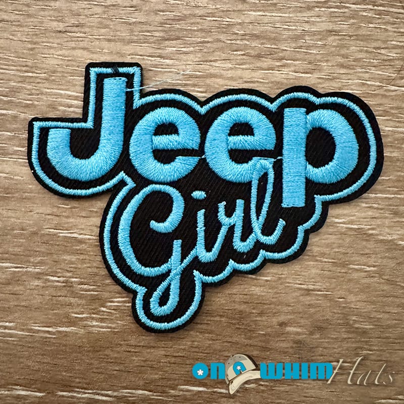 On A Whim Hats Jeep Girl Iron-On Patch