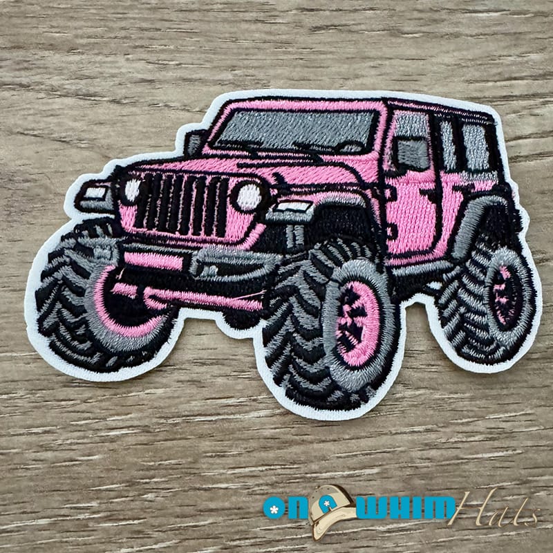 On A Whim Hats Jeep Iron-On Patch