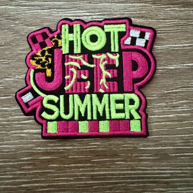 On A Whim Hats Jeep Summer Iron-On Patch