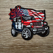 On A Whim Hats Jeep USA Iron-On Patch
