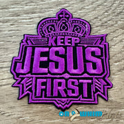 On A Whim Hats Jesus First Iron-On Patch