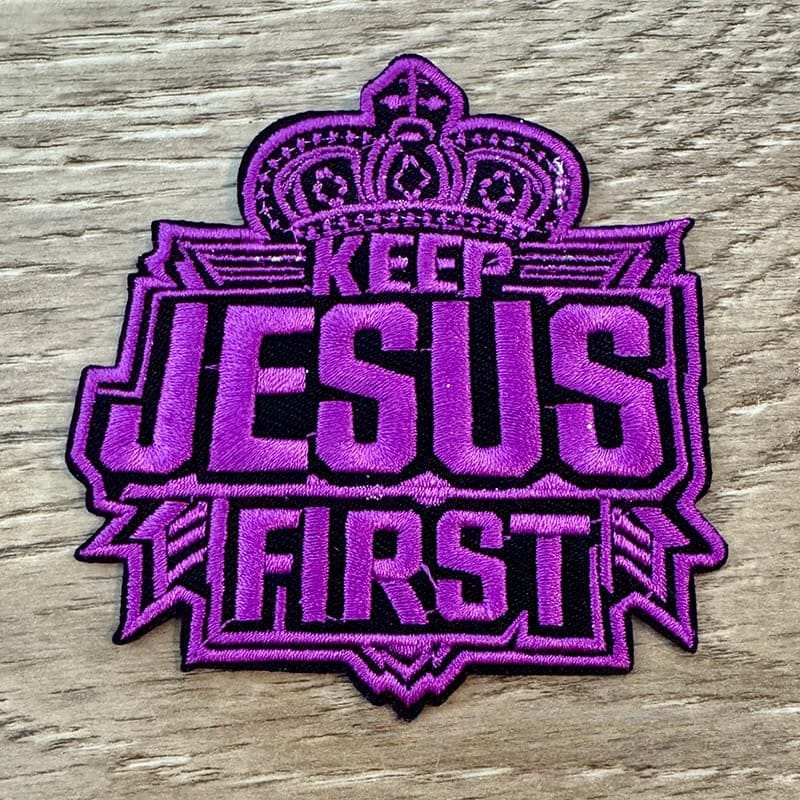 On A Whim Hats Jesus First Iron-On Patch