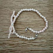 On A Whim Hats Blushing Pearls Necklace & Bracelet Set