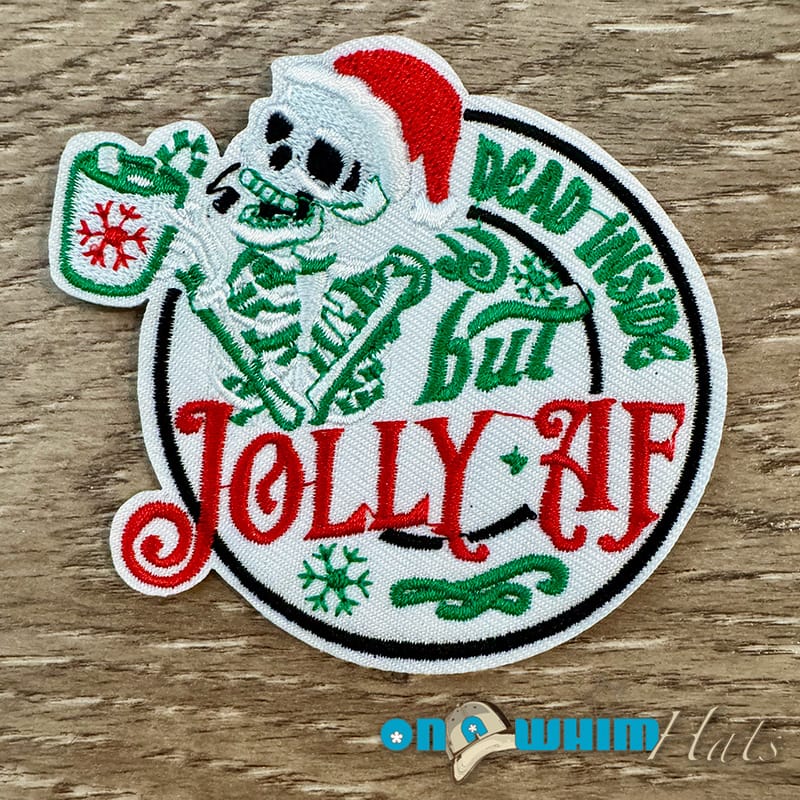On A Whim Hats Jolly AF Iron-On Patch