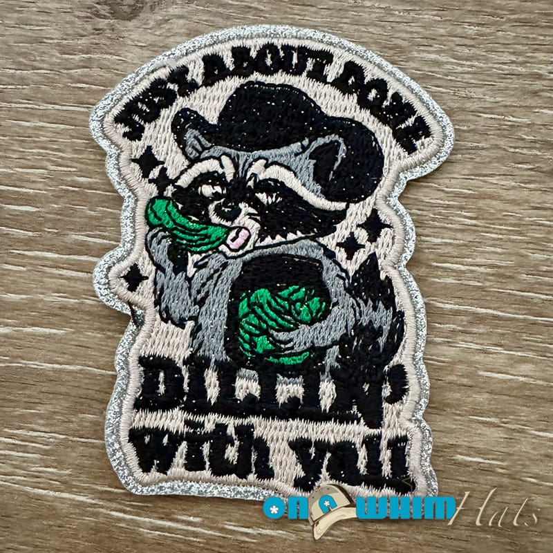 On A Whim Hats Just about Done Iron-On Patch