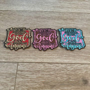 On A Whim Hats Kneel Before God Iron-On Patch