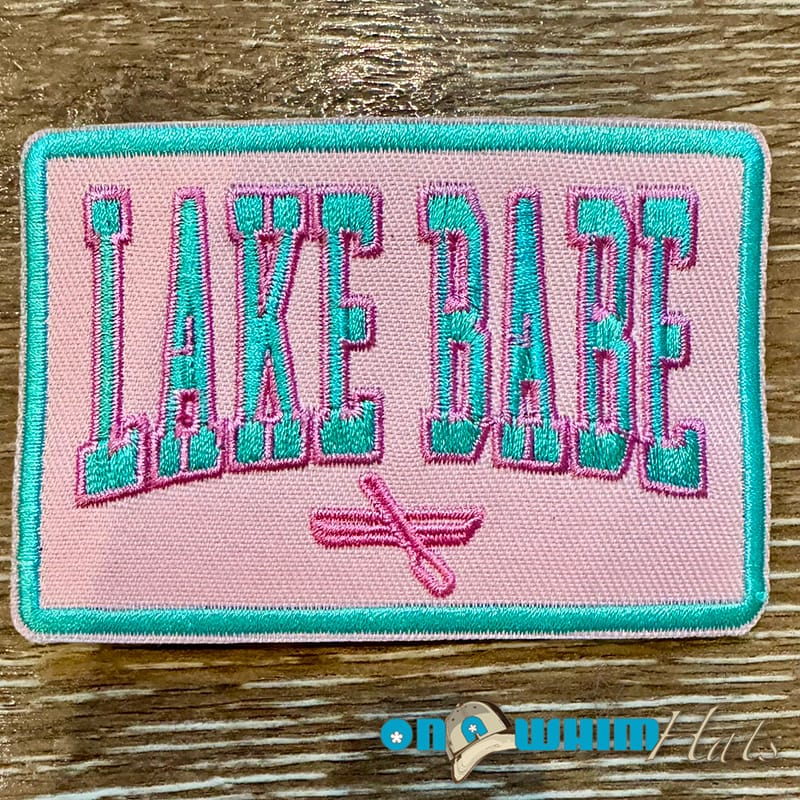 On A Whim Hats Lake Babe Embroidered Iron-On Patch